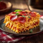 Pepperoni Pizza Lasagna Ramen: The Ultimate Cheesy Fusion You Didn’t Know You Needed 6 handwritten pepperoni pizza lasagna ramen recipe card