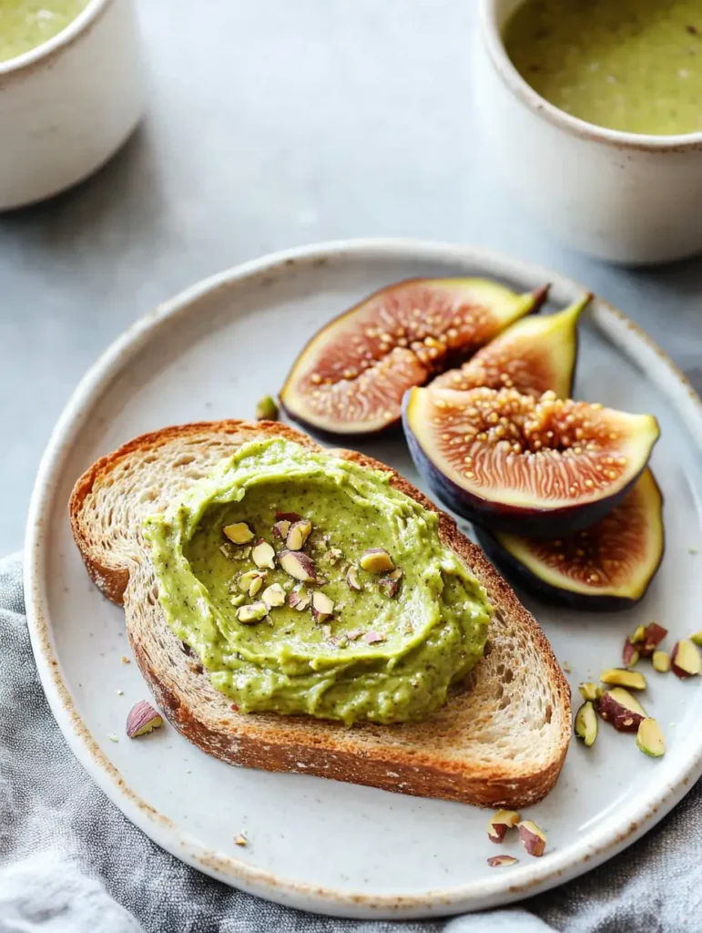 Pistachio Butter – 7 Powerful Reasons to Love This Creamy Spread 9 Pistachio butter toast with figs