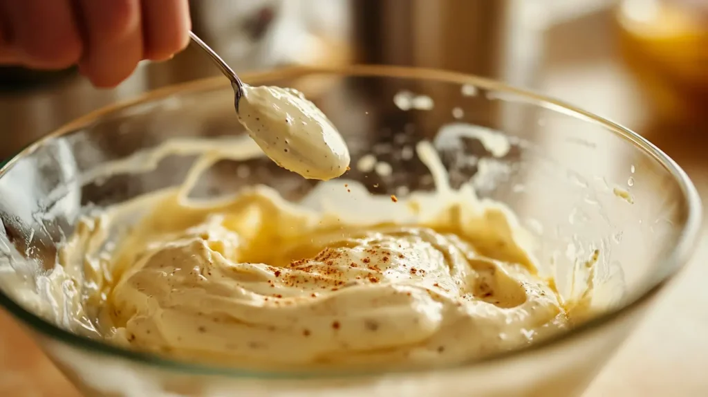 Miracle Salad Dressing – Creamy, Fresh & Mayo-Free Perfection 7 adding garlic and honey to salad dressing